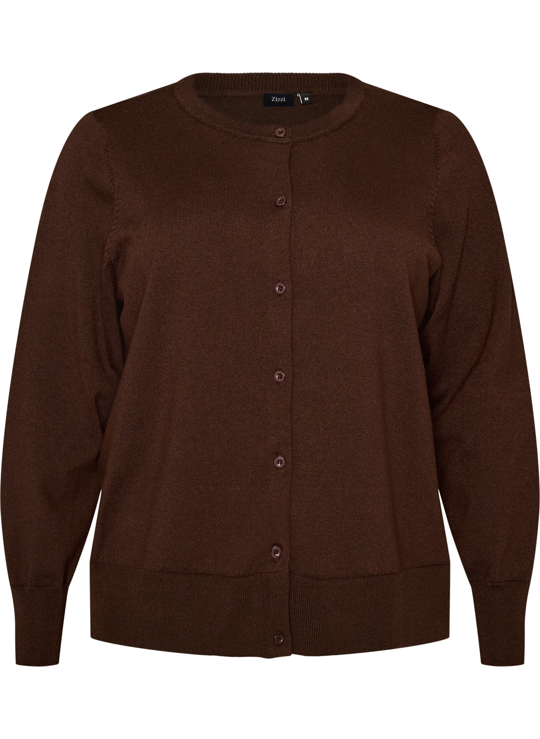 FLASH - Feinstrick-Strickjacke mit Rundhalsausschnitt