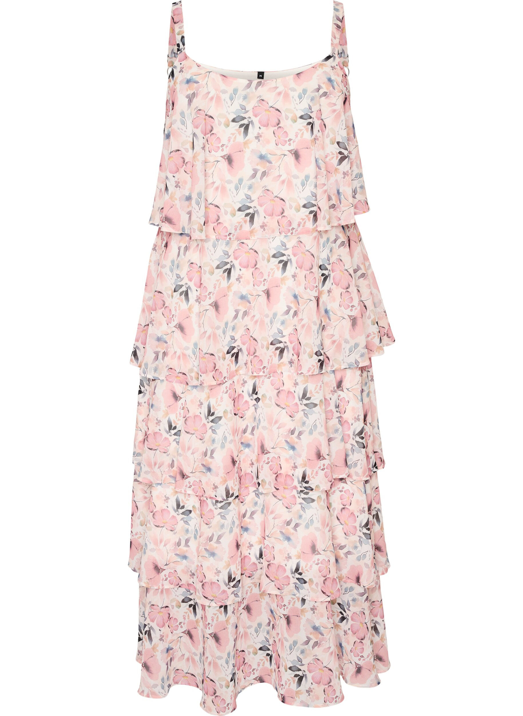 ZizziMaxikleid mit R&uuml;schen-Volants und abnehmbarem Cape, Wei&szlig;, Packshot image number 3