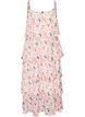 Maxikleid mit R&uuml;schen-Volants und abnehmbarem Cape, Wei&szlig;, Packshot image number 3