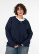 Pullover mit V-Ausschnitt, Blau, Model image number 0