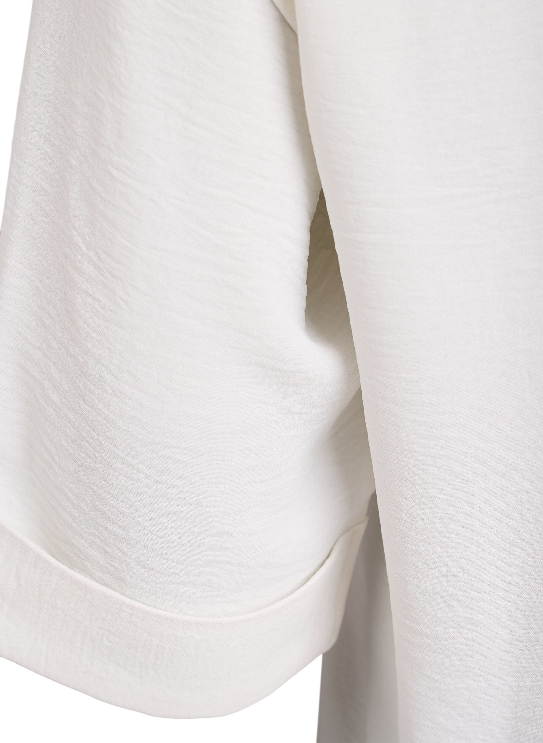 ZizziHemdbluse mit Brusttaschen und 3/4-&Auml;rmeln, Vanille, Packshot image number 3