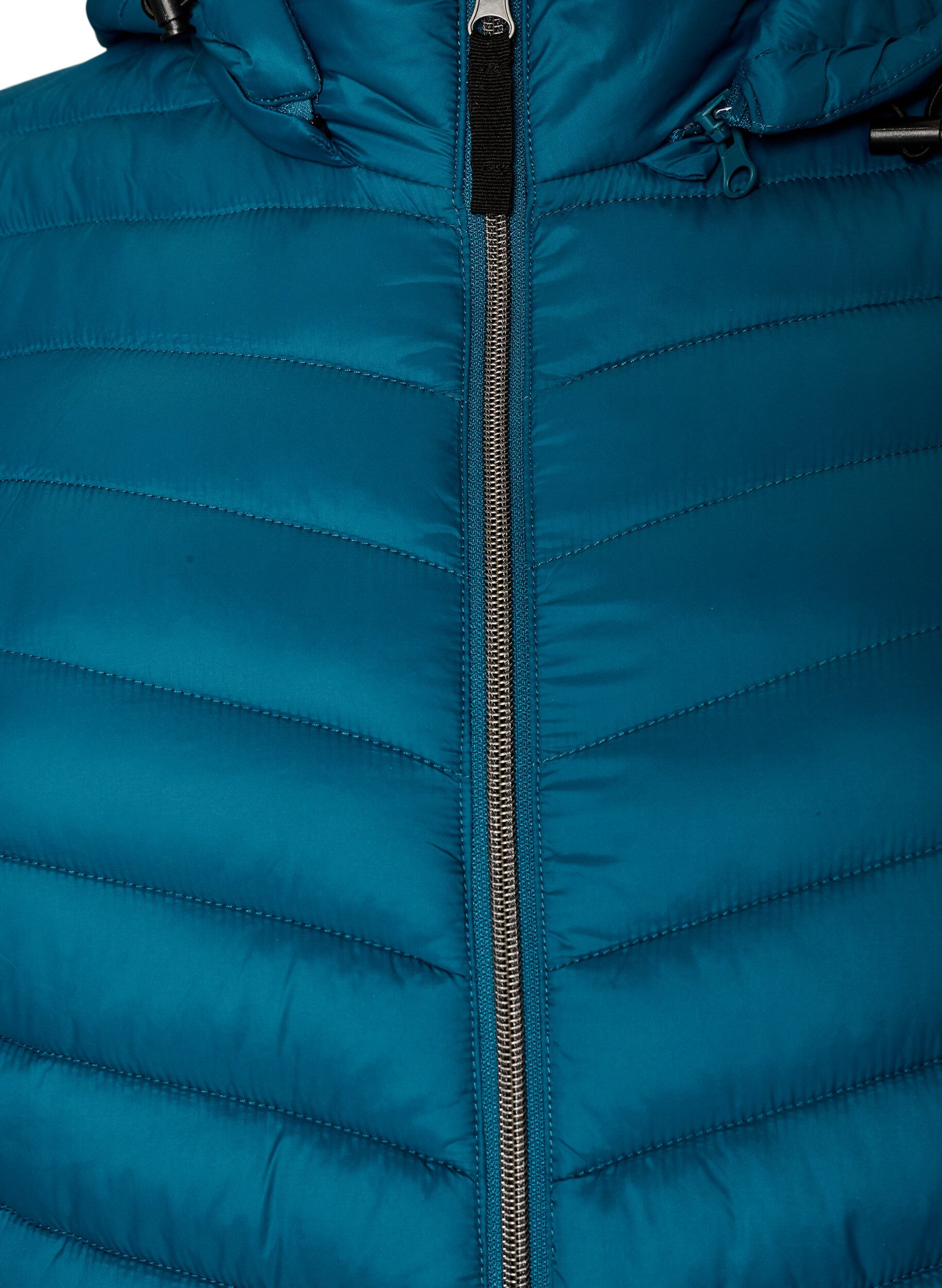 ZizziLeichte Jacke mit Taschen und abnehmbarer Kapuze, Petrol, Packshot image number 2