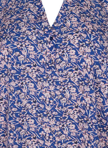 FLASH - Langärmelige Bluse mit Print, Strong Blue Flower, Packshot image number 2