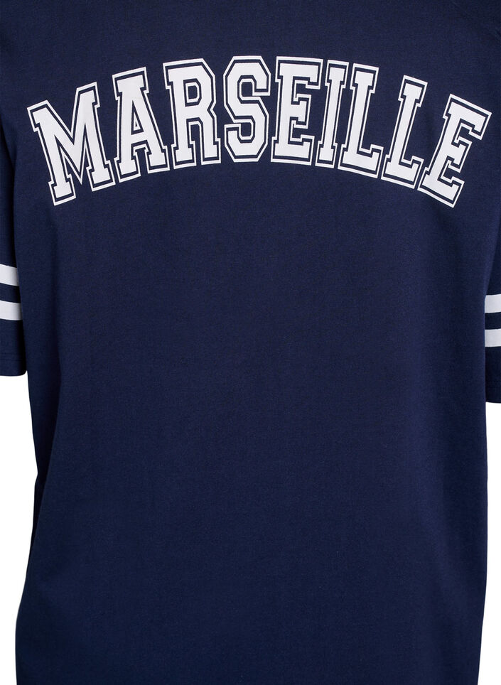 Sportliches T-Shirtkleid aus Baumwolle, Blau, Packshot image number 3