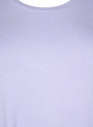 T-Shirt aus Viskose mit Rippstruktur, Lavender, Packshot image number 2