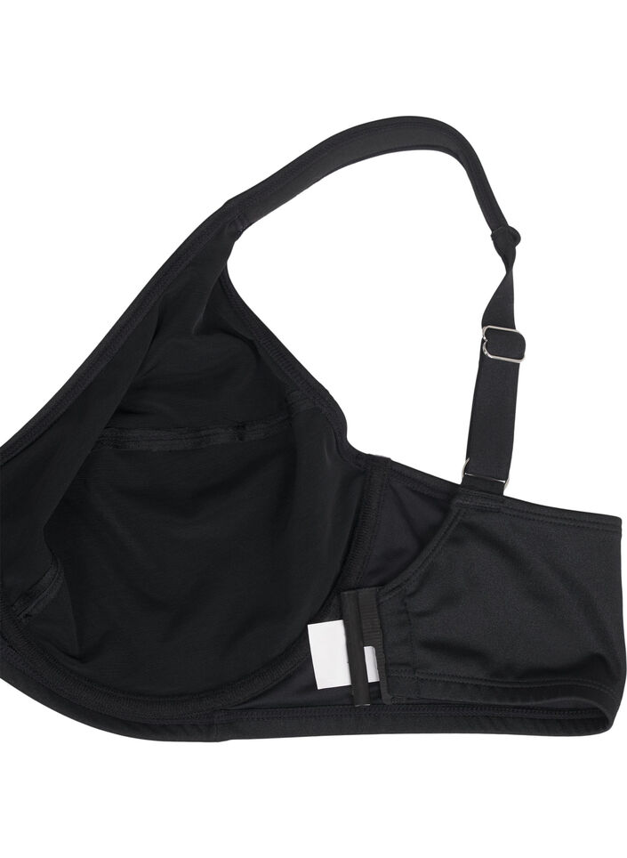 Bikinioberteil mit B&uuml;geln und voller Abdeckung, Schwarz, Packshot image number 3