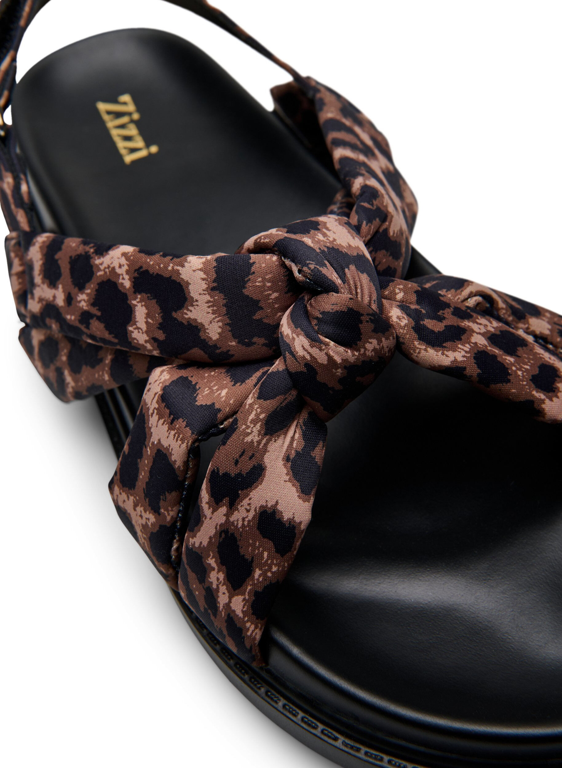 Zizzi Extra Weite - Sandale mit Knotendetail, Braun, Packshot image number 3