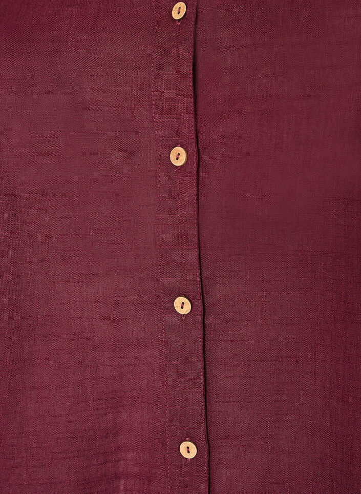Baumwollbluse mit V-Ausschnitt, Rot, Packshot image number 2