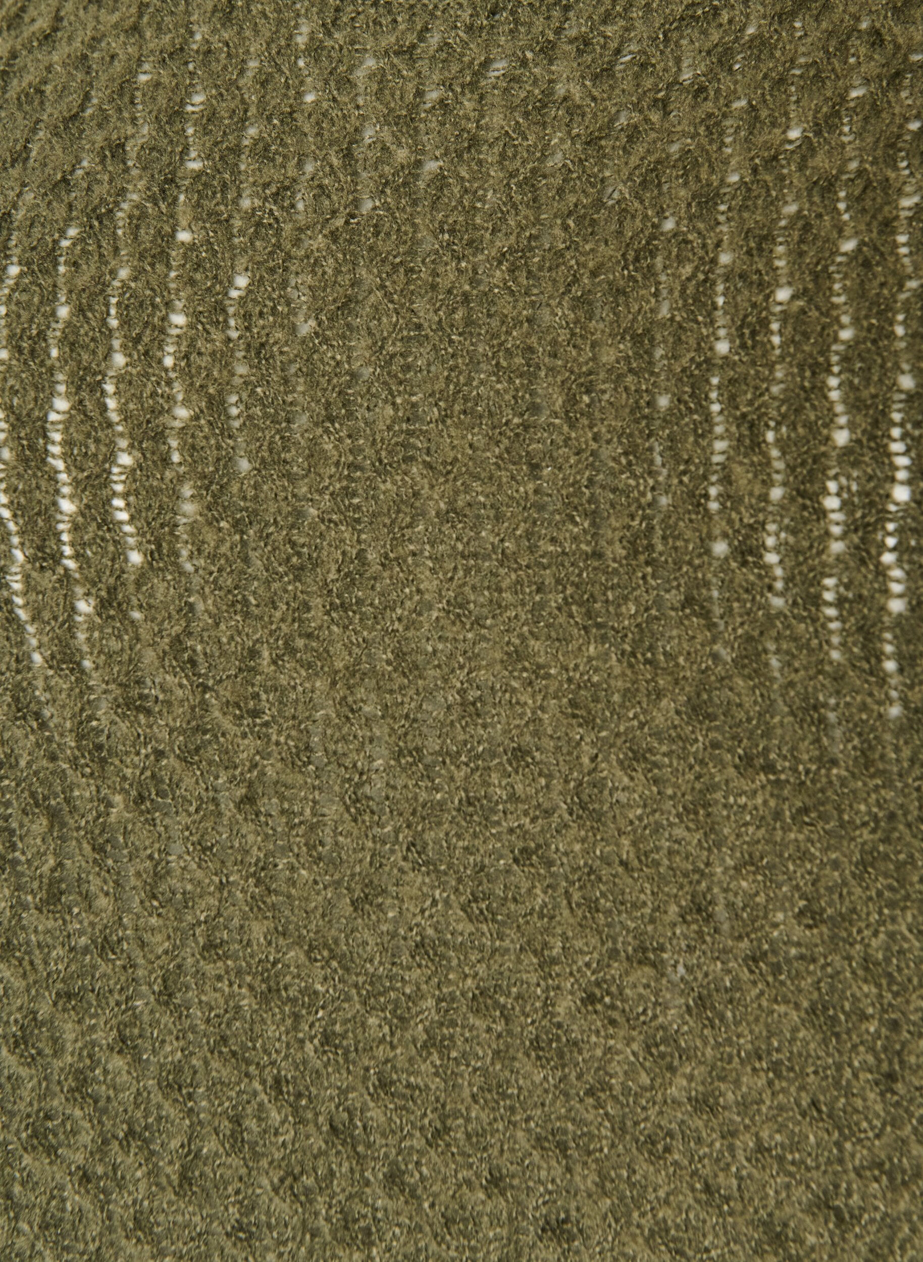ZizziStrickbluse mit strukturiertem Lochmuster, Gr&uuml;n, Packshot image number 2