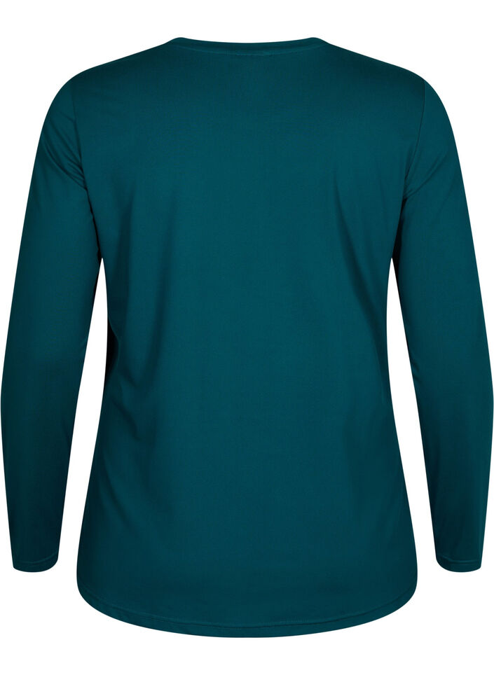 Langärmeliges Trainingsshirt, Deep Teal, Packshot image number 1