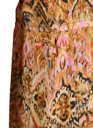 Kurzes Kleid mit V-Ausschnitt und Druck, Colorful Ethnic, Packshot image number 3