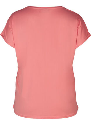 Einfarbiges Trainings-T-Shirt, Pink icing, Packshot image number 1