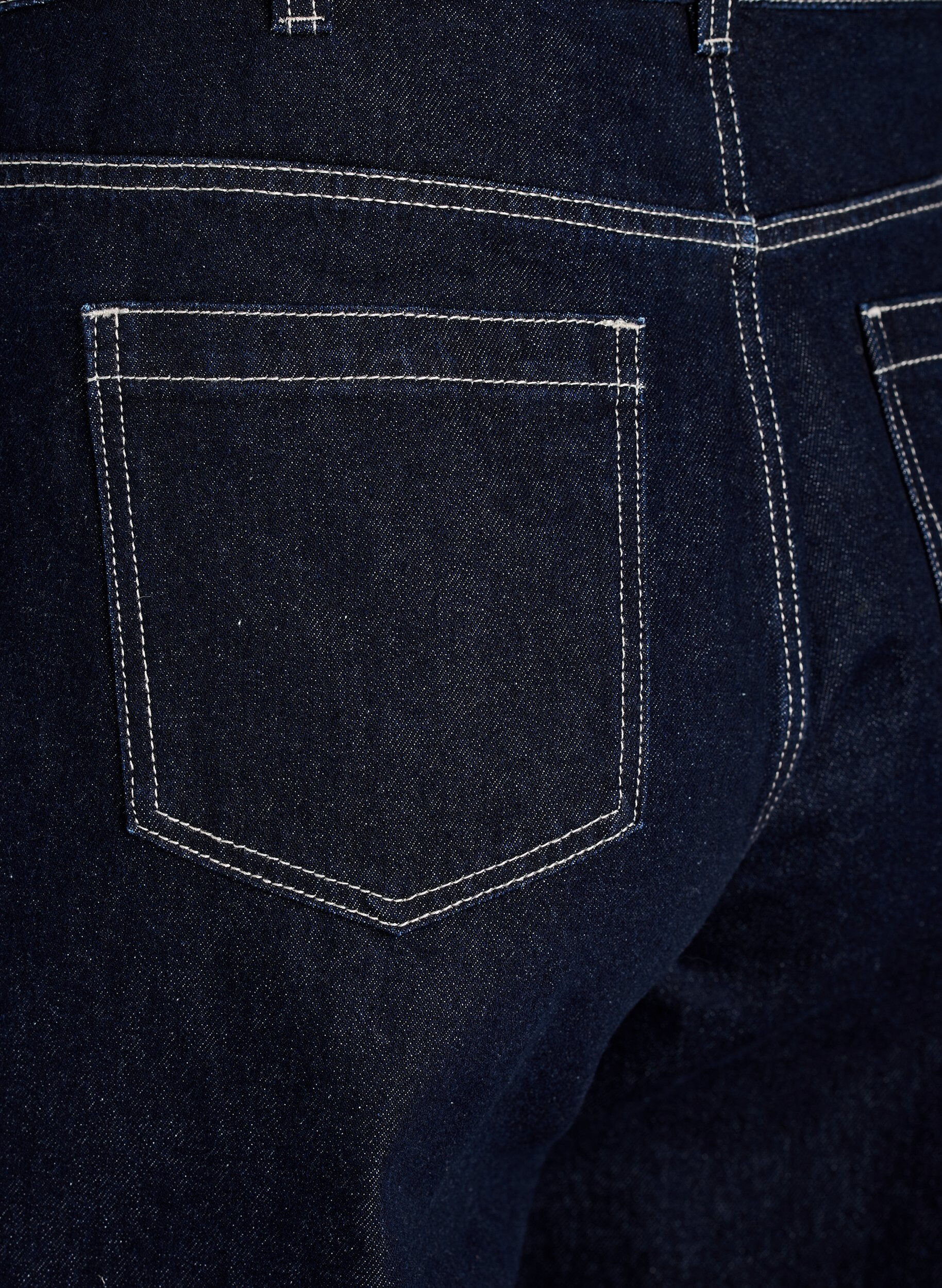 ZizziJeans in weiter Passform mit breitem Umschlag und Kontrastn&auml;hten, Blau, Packshot image number 3