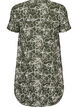 Kurz&auml;rmliges Baumwollkleid mit Aufdruck, Gr&uuml;n, Packshot image number 1