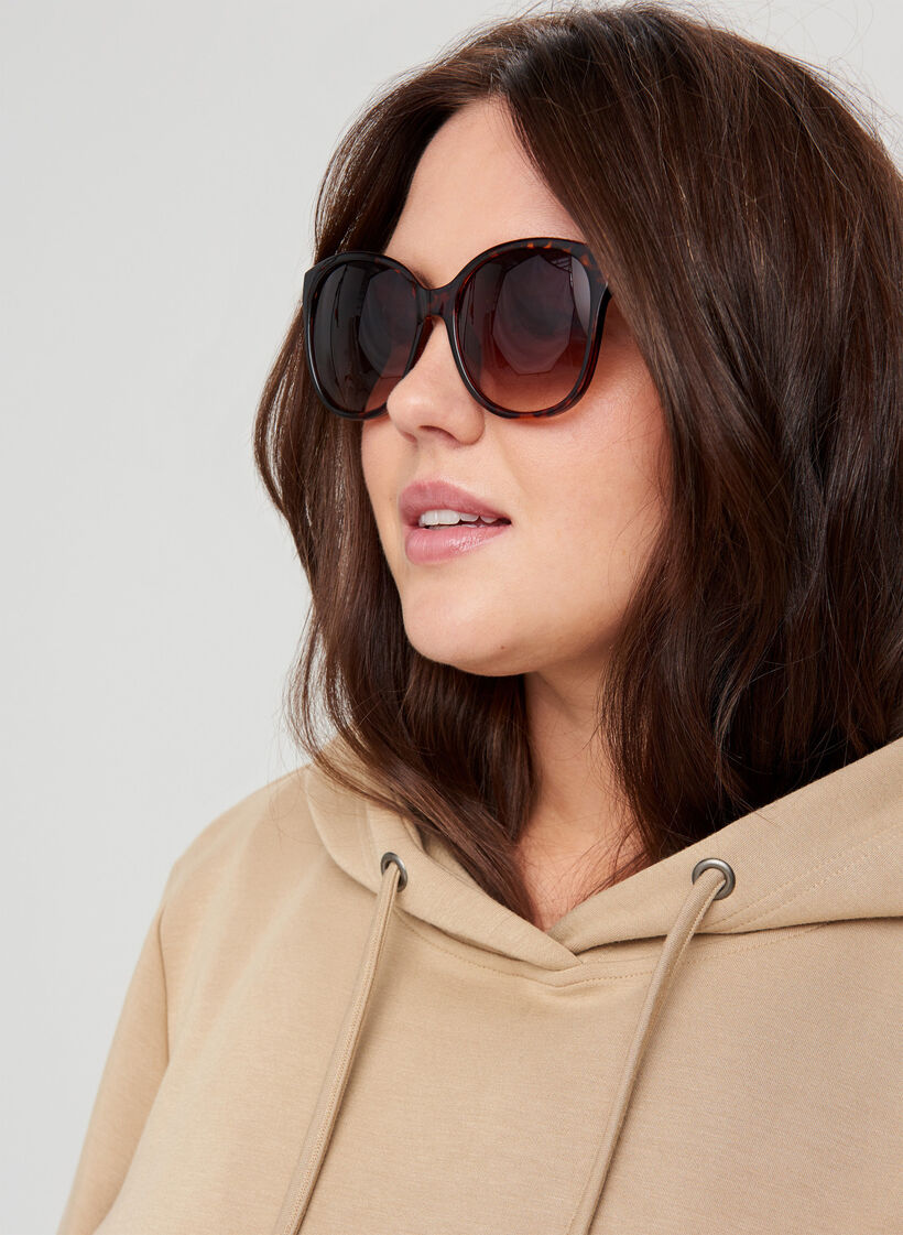 Sonnenbrille mit Muster, Brown, Model