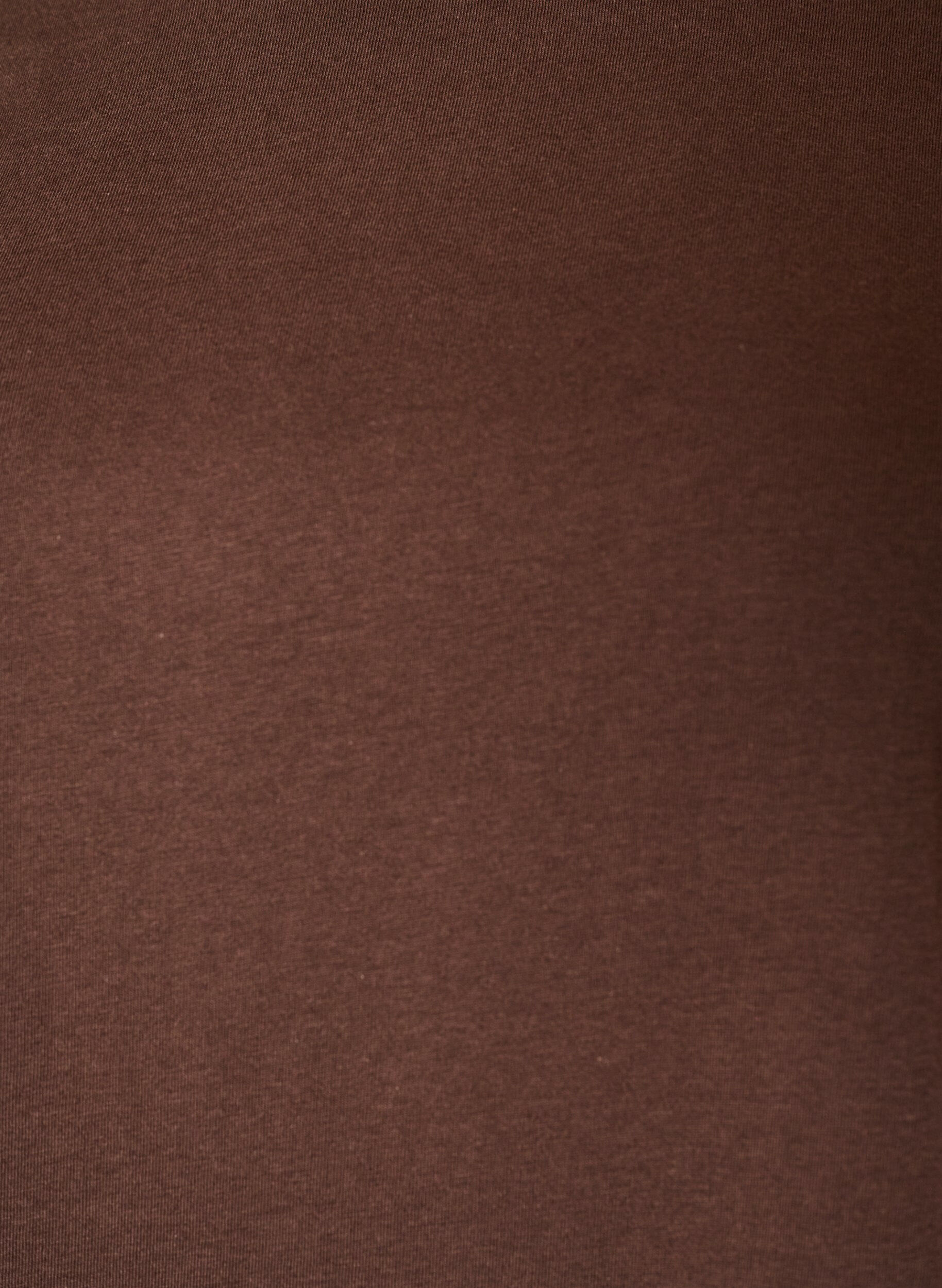 ZizziT-Shirt mit asymmetrischem Spitzensaum, Braun, Packshot image number 2