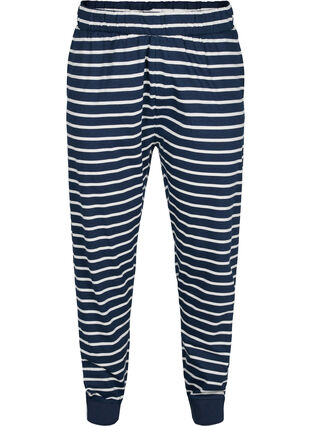Pyjamahose aus Baumwolle, Navy Blazer Stripe , Packshot image number 0