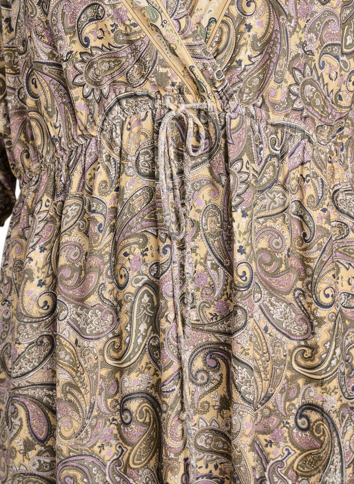 Maxikleid aus Viskose mit Paisleymuster, Gelb, Packshot image number 2