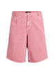 Hoch taillierte Bermudashorts aus farbigem Denim, Rot, Packshot image number 0
