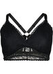 Spitze Bralette mit Rückendetail, Black, Packshot image number 0