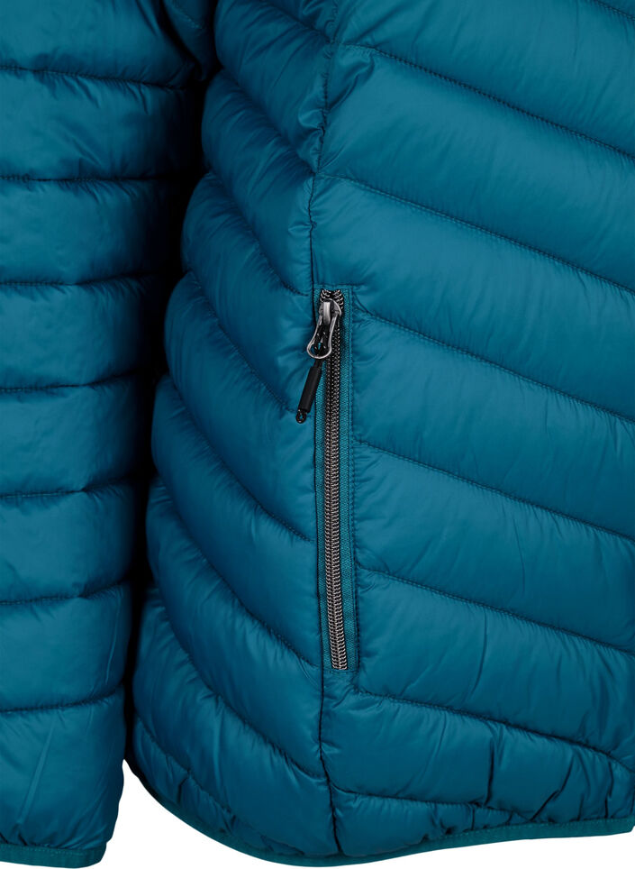 Leichte Jacke mit Kapuze, Petrol, Packshot image number 3
