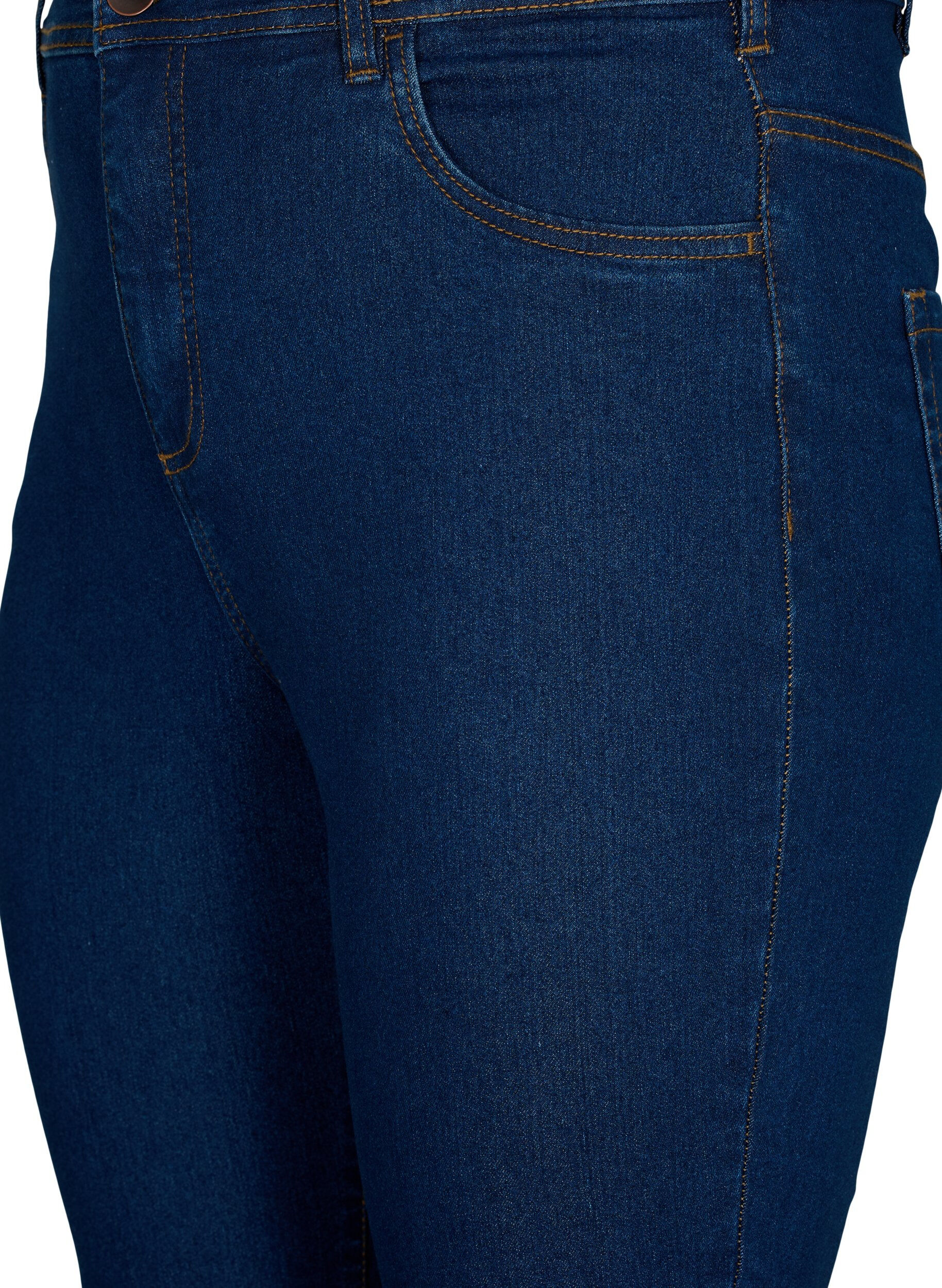 Zizzi FLASH - Hoch taillierte Jeans mit Bootcut, Blau, Packshot image number 2