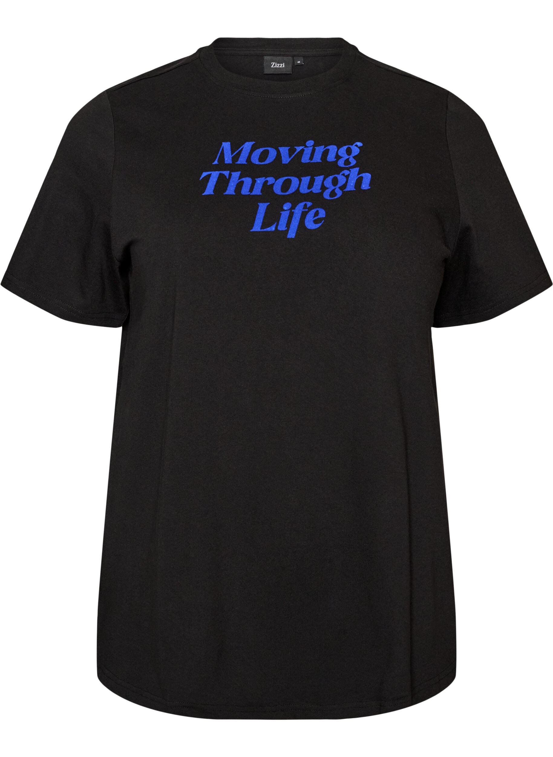 T-Shirt aus Baumwolle mit Textprint