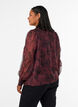 Transparente Hemdbluse mit Blumenmuster und Bindedetail, Dunkles Bordeaux, Model image number 2