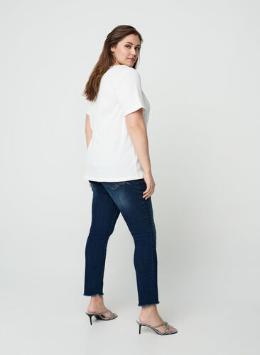 T-Shirt mit kurzen Ärmeln und V-Ausschnitt, Snow White, Model image number 1
