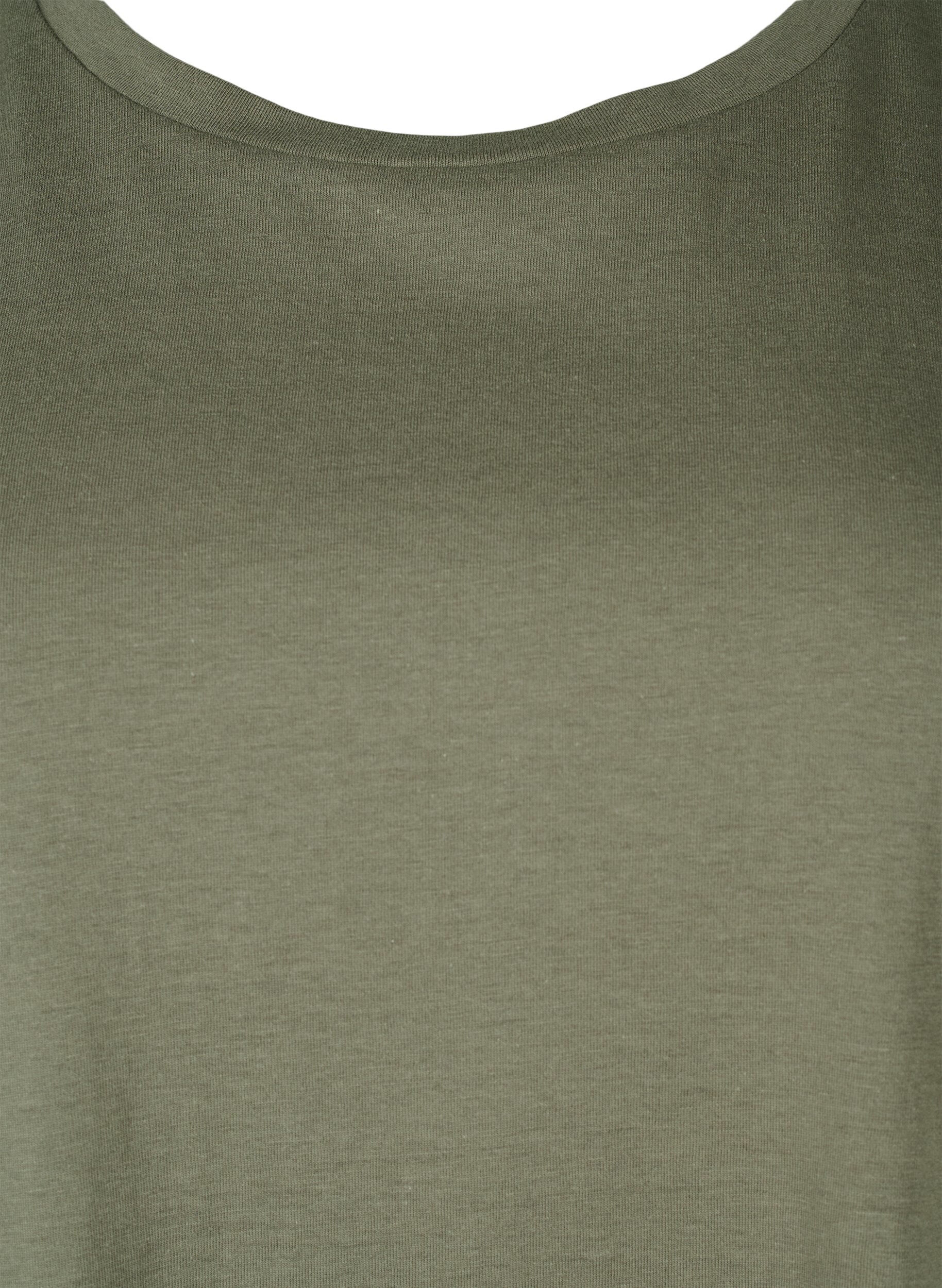 Zizzi 2er-Pack kurz&auml;rmlige T-Shirts, Gr&uuml;n, Packshot image number 4