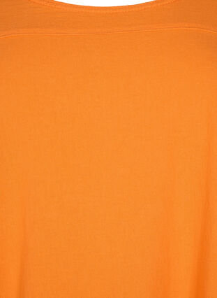 Kurzarm Kleid aus Baumwolle, Orange Tiger, Packshot image number 2