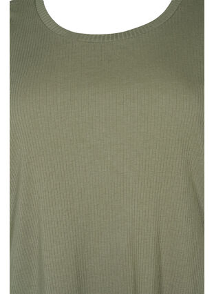 Kurzarm T-Shirt aus Rippqualität, Dusty Olive, Packshot image number 2