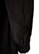 Hemdblusenkleid aus Cord mit Kragen und Knopfleiste, Schwarz, Packshot image number 3