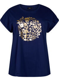 T-Shirt aus Bio-Baumwolle mit Golddruck