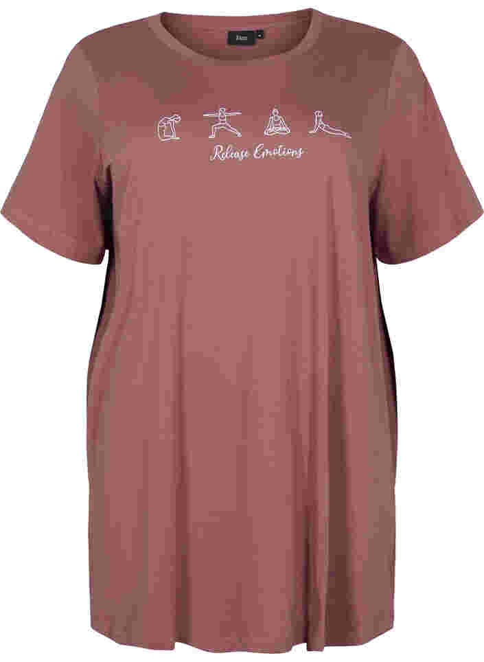 Oversized Nacht T-Shirt aus Bio-Baumwolle, Rose Brown W. Relax , Packshot image number 0