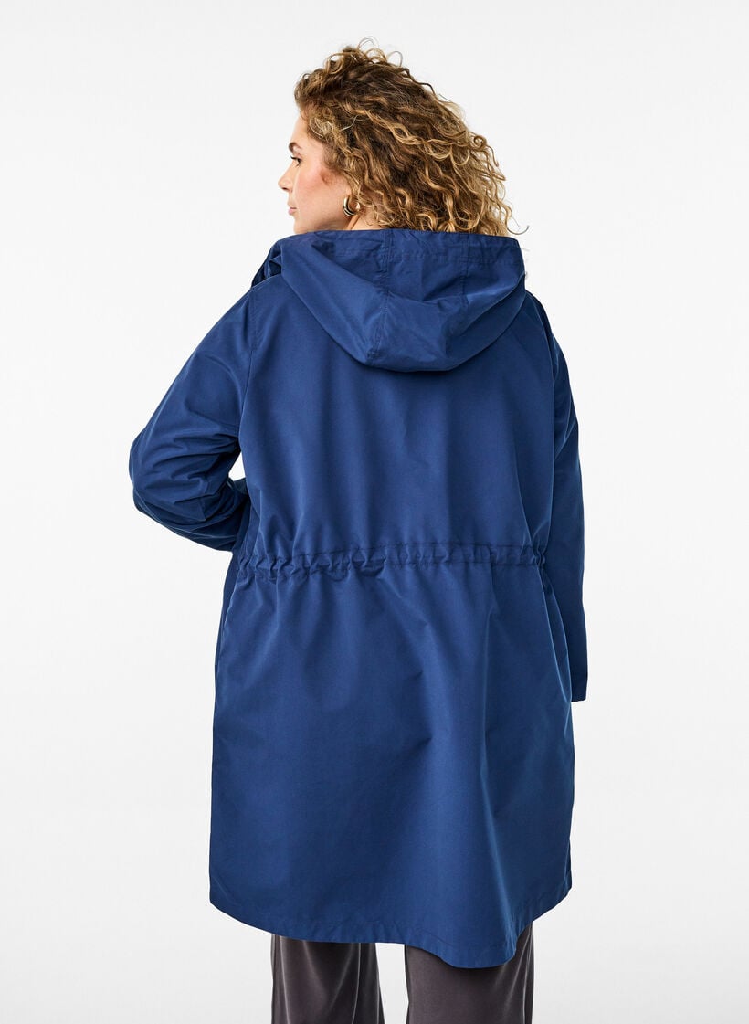 FLASH - Wasserabweisender Parka mit Kapuze, Blau, Model image number 2