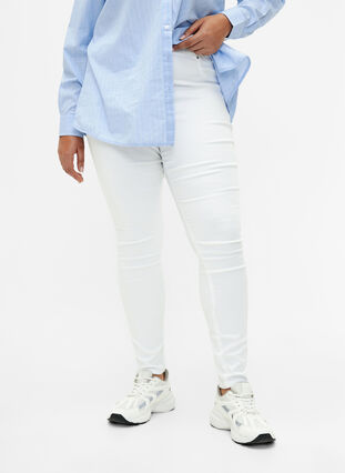 Jeggings mit hoher Taille, White, Model image number 2