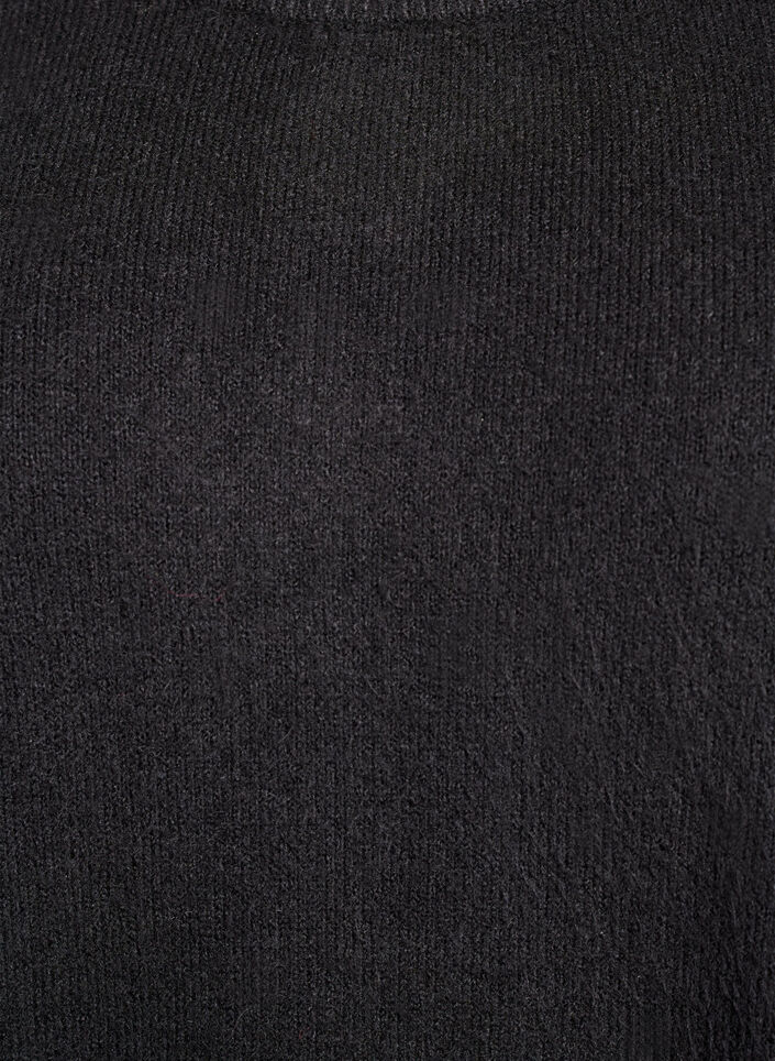 Kurzes ärmelloses Strickkleid, Schwarz, Packshot image number 2