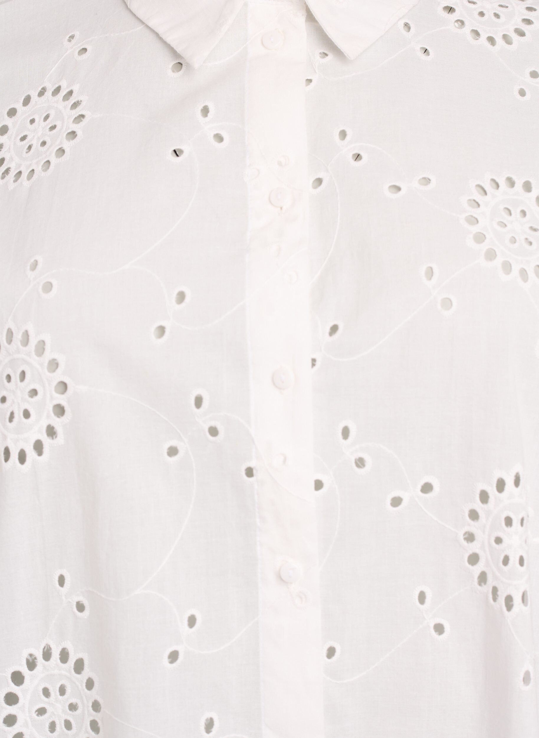Zizzi Tunika aus Baumwolle mit Broderie Anglaise, Wei&szlig;, Packshot image number 2