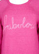 Strickpullover mit aufgesticktem Text, Raspberry Rose, Packshot image number 2