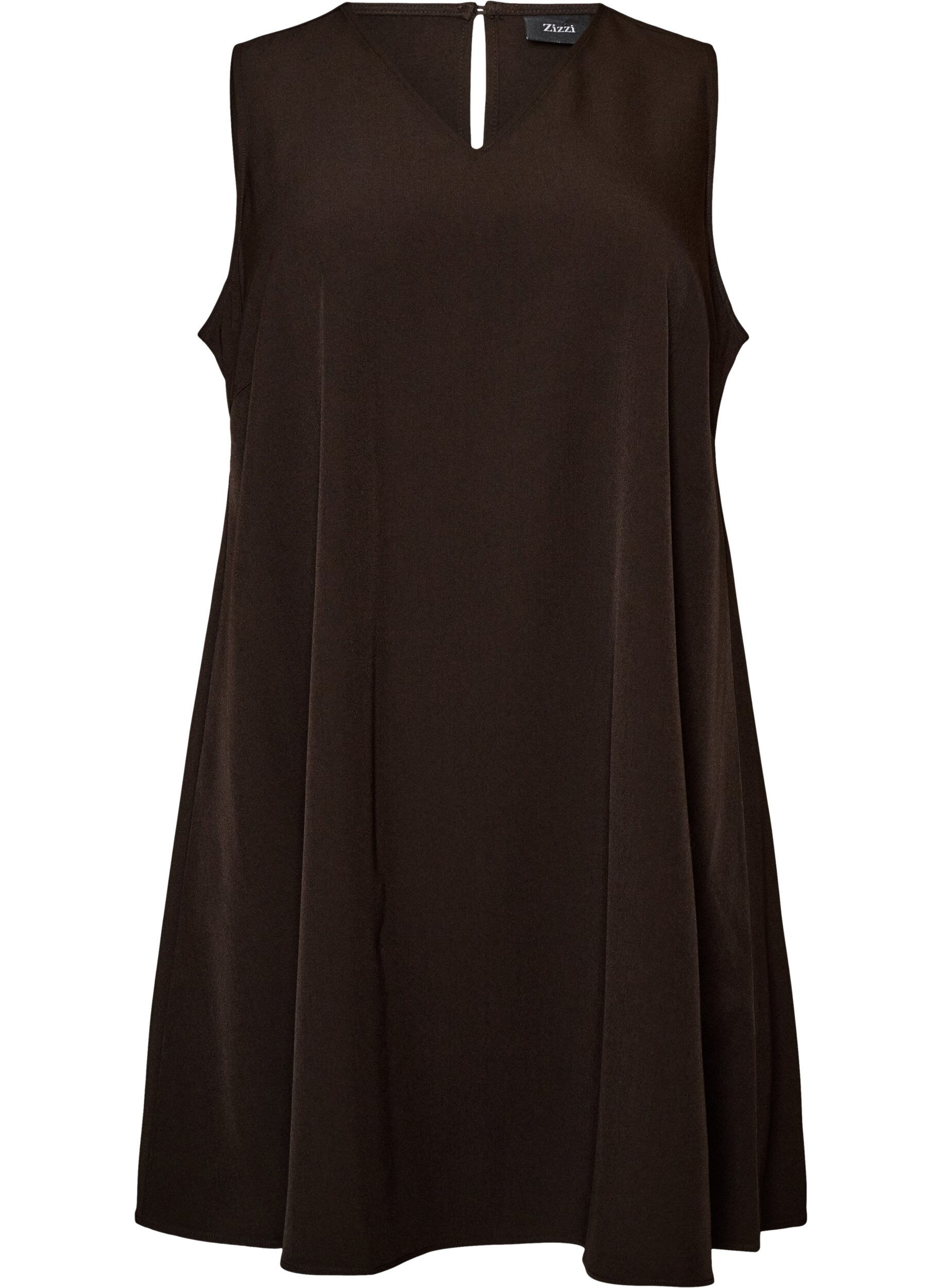 &Auml;rmelloses A-Linien-Kleid mit Nadelstreifen