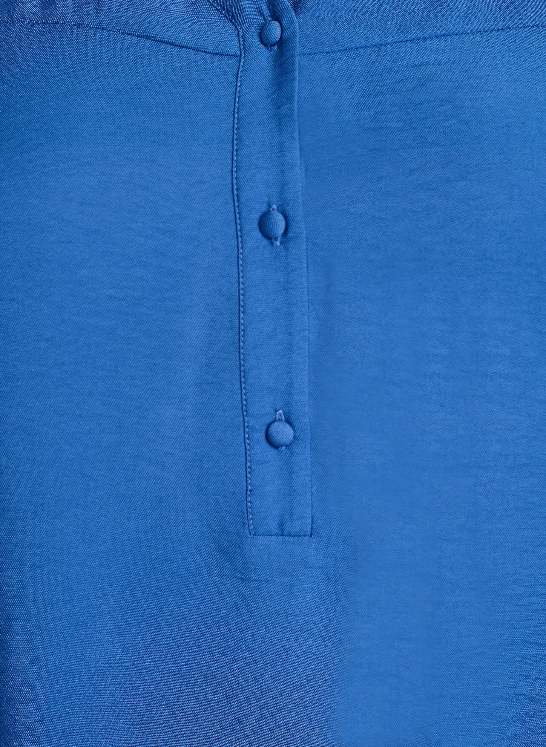 ZizziViskose-Bluse mit Puff&auml;rmeln und gerafften Details, Blau, Packshot image number 2