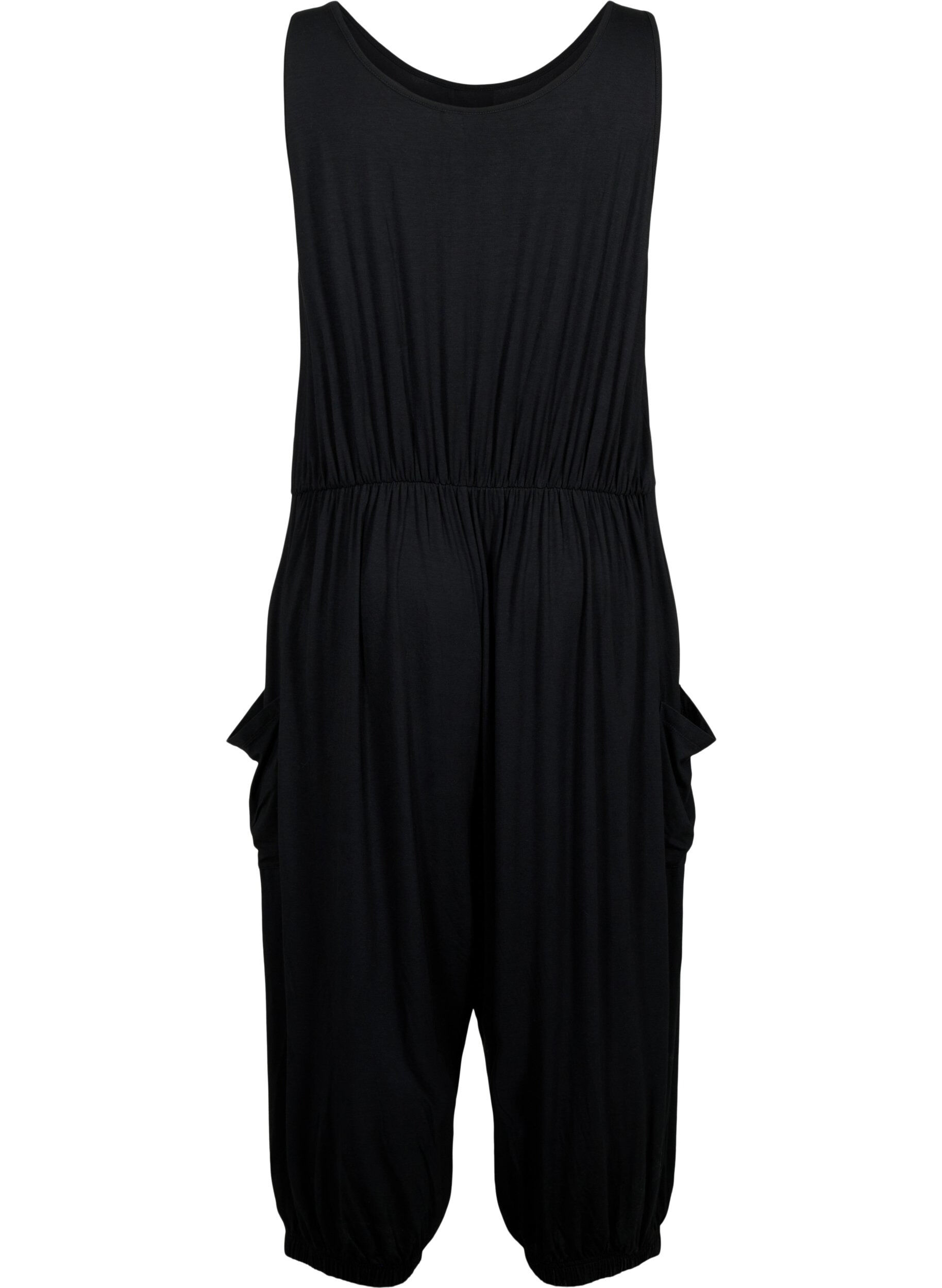 Zizzi &Auml;rmelloser Jumpsuit mit Taschen, Black, Packshot image number 1