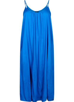 Ärmelloses Midi-Kleid aus Viskose, Princess Blue, Packshot image number 0