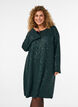 Kurzes Paillettenkleid in A-Linie, Gr&uuml;n, Model image number 0
