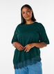 T-Shirt mit asymmetrischem Spitzensaum, Gr&uuml;n, Model image number 0