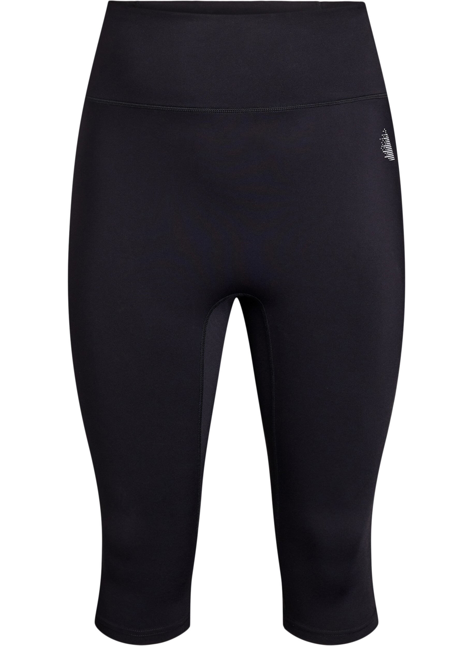 Zizzi CORE, Squat-proof 3/4 Trainingsleggings mit Tasche, Schwarz, Packshot image number 0