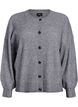 Rippenstrick Strickjacke mit Kn&ouml;pfen, Grau, Packshot image number 0
