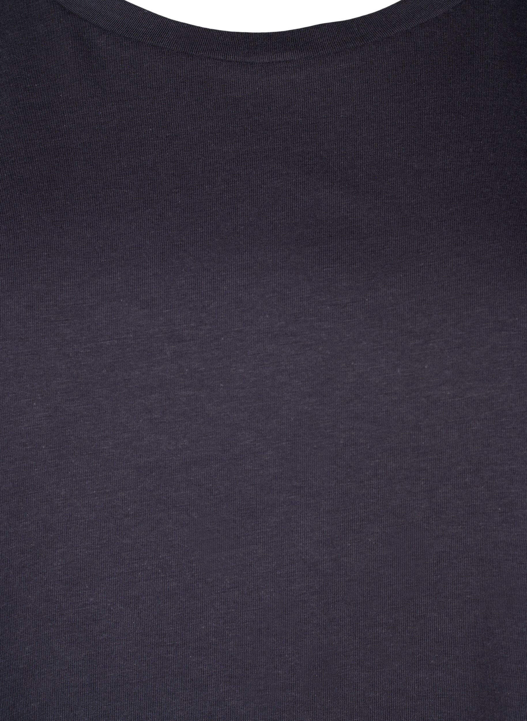 ZizziKurz&auml;rmliges T-Shirt aus einer Baumwollmischung, Grau, Packshot image number 2