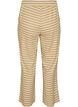 Gestreifte Schlafanzughose mit hoher Taille und weiten Beinen, Gelb, Packshot image number 1